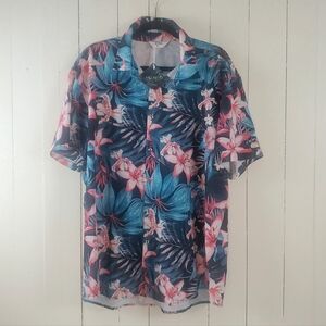 NWT Men's Tropical Floral Button Down Shirt